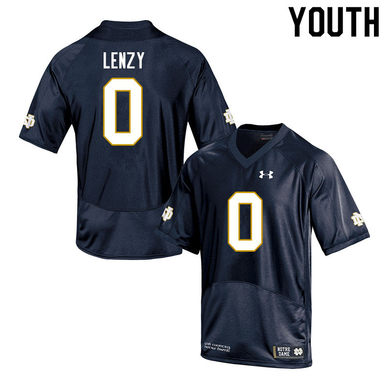 Youth #0 Braden Lenzy Notre Dame Fighting Irish College Football Jerseys Sale-Navy - Click Image to Close